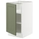SEKTION Armoire inférieure avec tablettes, blanc/Axstad gris-vert, 18x24x30 "
