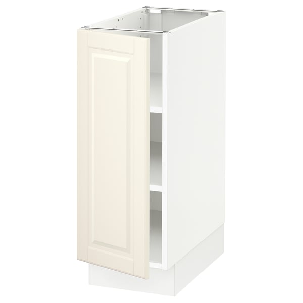 SEKTION Armoire inférieure avec tablettes, blanc/Bodbyn blanc cassé, 12x24x30 "