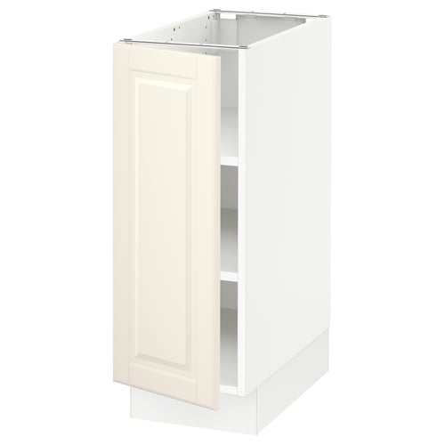 SEKTION Armoire inférieure avec tablettes, blanc/Bodbyn blanc cassé, 12x24x30 "