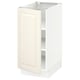 SEKTION Armoire inférieure avec tablettes, blanc/Bodbyn blanc cassé, 15x24x30 "
