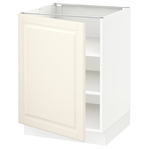 SEKTION Armoire inférieure avec tablettes, blanc/Bodbyn blanc cassé, 24x24x30 "