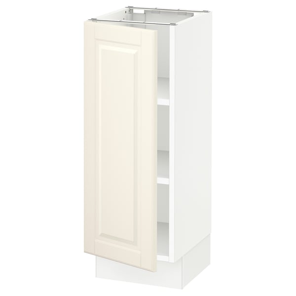 SEKTION Armoire inférieure avec tablettes, blanc/Bodbyn blanc cassé, 12x15x30 "