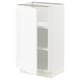 SEKTION Armoire inférieure avec tablettes, blanc Enköping/blanc effet bois, 18x15x30 "