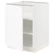 SEKTION Armoire inférieure avec tablettes, blanc Enköping/blanc effet bois, 24x24x30 "