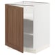SEKTION Armoire inférieure avec tablettes, blanc Enköping/brun effet noyer, 24x24x30 "
