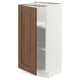 SEKTION Armoire inférieure avec tablettes, blanc Enköping/brun effet noyer, 15x15x30 "