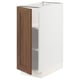 SEKTION Armoire inférieure avec tablettes, blanc Enköping/brun effet noyer, 12x24x30 "