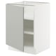 SEKTION Armoire inférieure avec tablettes, blanc/Havstorp gris clair, 24x24x30 "