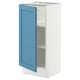 SEKTION Armoire inférieure avec tablettes, blanc/Lerhyttan bleu, 15x15x30 "
