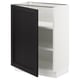 SEKTION Armoire inférieure avec tablettes, blanc/Lerhyttan teinté noir, 24x15x30 "