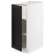 SEKTION Armoire inférieure avec tablettes, blanc/Lerhyttan teinté noir, 12x24x30 "