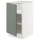 SEKTION Armoire inférieure avec tablettes, blanc/Nickebo gris -vert mat, 18x24x30 "