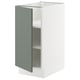 SEKTION Armoire inférieure avec tablettes, blanc/Nickebo gris -vert mat, 15x24x30 "