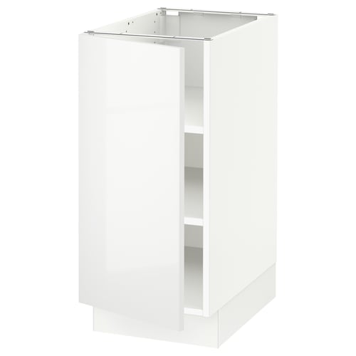 SEKTION Armoire inférieure avec tablettes, blanc/Ringhult blanc, 15x24x30 "