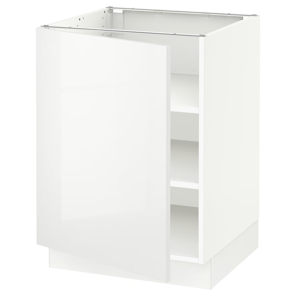 SEKTION Armoire inférieure avec tablettes, blanc/Ringhult blanc, 24x24x30 "