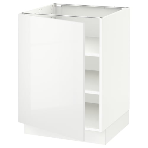 SEKTION Armoire inférieure avec tablettes, blanc/Ringhult blanc, 24x24x30 "