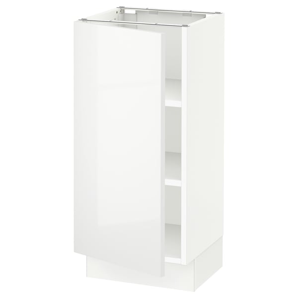 SEKTION Armoire inférieure avec tablettes, blanc/Ringhult blanc, 15x15x30 "
