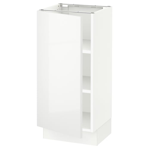 SEKTION Armoire inférieure avec tablettes, blanc/Ringhult blanc, 15x15x30 "