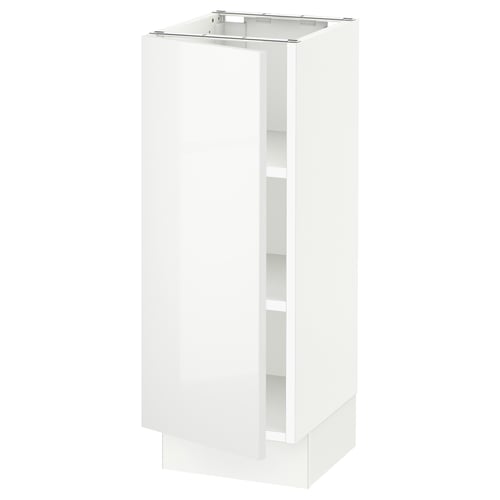 SEKTION Armoire inférieure avec tablettes, blanc/Ringhult blanc, 12x15x30 "