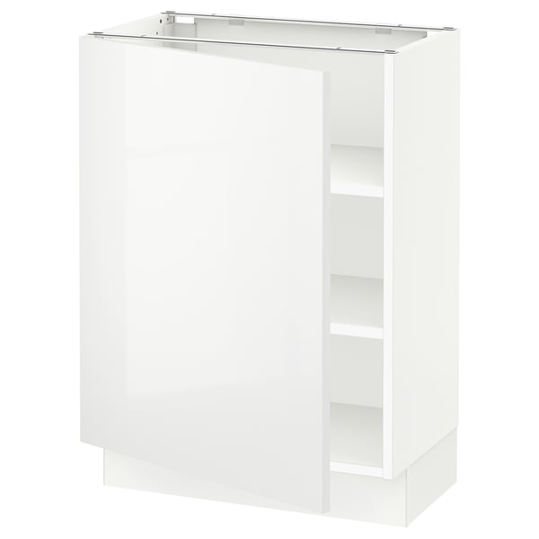 SEKTION Armoire inférieure avec tablettes, blanc/Ringhult blanc, 24x15x30 "