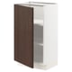 SEKTION Armoire inférieure avec tablettes, blanc/Sinarp brun, 18x15x30 "