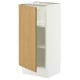 SEKTION Armoire inférieure avec tablettes, blanc/Sinarp chêne plaqué, 15x15x30 "