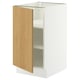 SEKTION Armoire inférieure avec tablettes, blanc/Sinarp chêne plaqué, 18x24x30 "