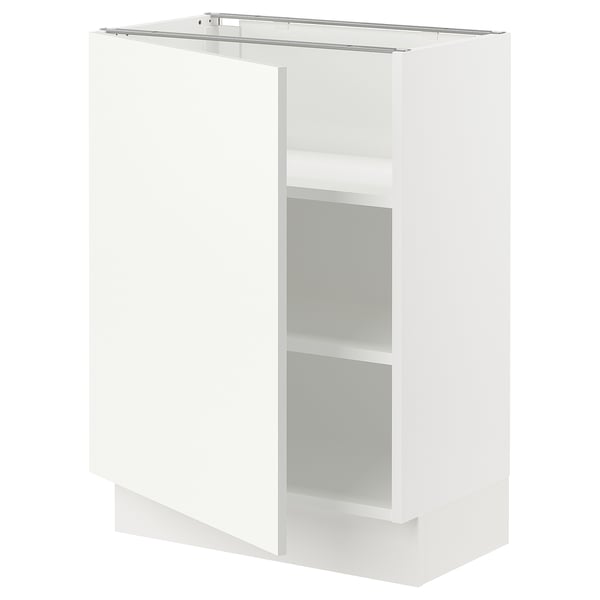 SEKTION Armoire inférieure avec tablettes, blanc/Vallstena blanc, 24x15x30 "