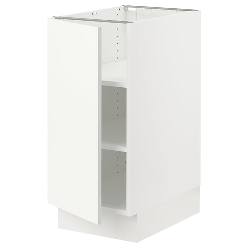 SEKTION Armoire inférieure avec tablettes, blanc/Vallstena blanc, 15x24x30 "