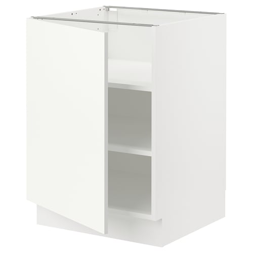 SEKTION Armoire inférieure avec tablettes, blanc/Vallstena blanc, 24x24x30 "