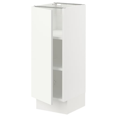 SEKTION Armoire inférieure avec tablettes, blanc/Vallstena blanc, 12x15x30 "