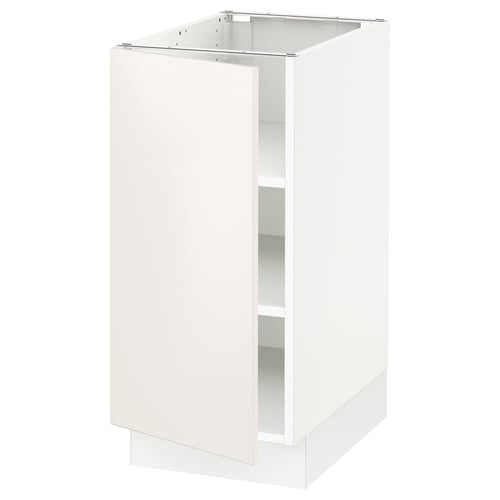 SEKTION Armoire inférieure avec tablettes, blanc/Veddinge blanc, 15x24x30 "