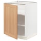 SEKTION Armoire inférieure avec tablettes, blanc/Vedhamn chêne, 24x24x30 "