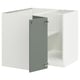 SEKTION Armoire inférieure d'angle+tablette, blanc/Nickebo gris -vert mat, 38x24x30 "