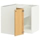 SEKTION Armoire inférieure d'angle+tablette, blanc/Sinarp chêne plaqué, 38x24x30 "