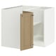 SEKTION Armoire inférieure d'angle+tablette, blanc/Vedhamn chêne, 38x24x30 "