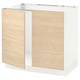 SEKTION Armoire inférieure évier 2 ptes, blanc/Askersund effet frêne clair, 36x24x30 "