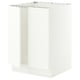 SEKTION Armoire inférieure évier 2 ptes, blanc/Aspudden blanc mat, 24x24x30 "