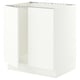 SEKTION Armoire inférieure évier 2 ptes, blanc/Aspudden blanc mat, 30x24x30 "