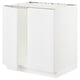 SEKTION Armoire inférieure évier 2 ptes, blanc/Axstad blanc mat, 30x24x30 "