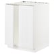 SEKTION Armoire inférieure évier 2 ptes, blanc/Axstad blanc mat, 24x24x30 "