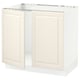 SEKTION Armoire inférieure évier 2 ptes, blanc/Bodbyn blanc cassé, 36x24x30 "