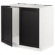 SEKTION Armoire inférieure évier 2 ptes, blanc/Lerhyttan teinté noir, 36x24x30 "