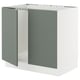 SEKTION Armoire inférieure évier 2 ptes, blanc/Nickebo gris -vert mat, 36x24x30 "