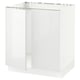 SEKTION Armoire inférieure évier 2 ptes, blanc/Ringhult blanc, 30x24x30 "