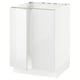 SEKTION Armoire inférieure évier 2 ptes, blanc/Ringhult blanc, 24x24x30 "