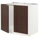 SEKTION Armoire inférieure évier 2 ptes, blanc/Sinarp brun, 36x24x30 "
