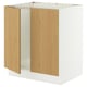 SEKTION Armoire inférieure évier 2 ptes, blanc/Sinarp chêne plaqué, 30x24x30 "