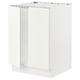 SEKTION Armoire inférieure évier 2 ptes, blanc/Vallstena blanc, 24x24x30 "