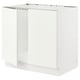 SEKTION Armoire inférieure évier 2 ptes, blanc/Vallstena blanc, 36x24x30 "